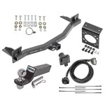 Trailer Hitch Tow Package w/ 7-Way RV Wiring For 18-23 Chevrolet Traverse 2024 Limited 18-24 Buick Enclave All Models w/ 2" Drop Mount 2" Ball Class 3 2" Receiver