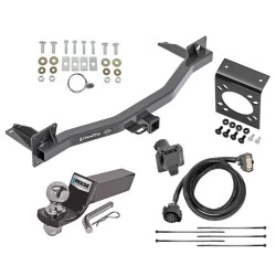 Trailer Hitch Tow Package w/ 7-Way RV Wiring For 18-23 Chevrolet Traverse 2024 Limited 18-24 Buick Enclave All Models w/ 2" Drop Mount 2" Ball Class 3 2" Receiver