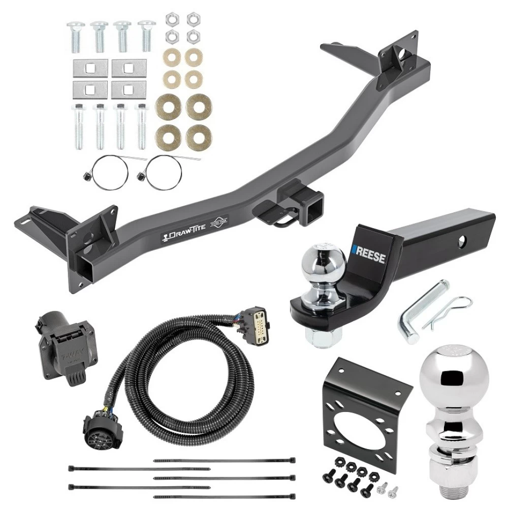 For 2018-2023 Buick Enclave Trailer Hitch Tow PKG w/ 7-Way RV Wiring + 2" & 2-5/16" Ball + Drop Mount By Draw-Tite