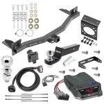 For 2018-2023 Chevrolet Traverse Trailer Hitch Tow PKG w/ Tekonsha BRAKE-EVN Brake Control + Generic BC Wiring Adapter + 7-Way RV Wiring + 2" & 2-5/16" Ball & Drop Mount By Draw-Tite
