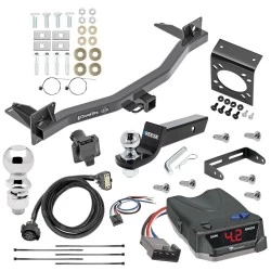 For 2018-2023 Chevrolet Traverse 2024 Limited Trailer Hitch Tow PKG w/ Tekonsha BRAKE-EVN Brake Control + Generic BC Wiring Adapter + 7-Way RV Wiring + 2" & 2-5/16" Ball & Drop Mount By Draw-Tite