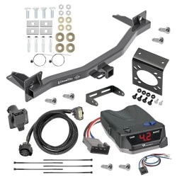 For 2018-2023 Chevrolet Traverse 2024 Limited Trailer Hitch Tow PKG w/ Tekonsha BRAKE-EVN Brake Control + Generic BC Wiring Adapter + 7-Way RV Wiring By Draw-Tite