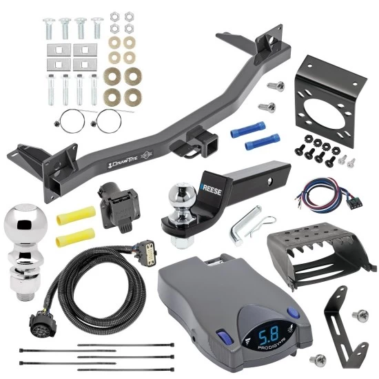For 2018-2023 Chevrolet Traverse Trailer Hitch Tow PKG w/ Tekonsha Prodigy P2 Brake Control + 7-Way RV Wiring + 2" & 2-5/16" Ball & Drop Mount By Draw-Tite