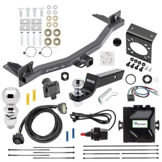 For 2018-2023 Chevrolet Traverse Trailer Hitch Tow PKG w/ Tekonsha Prodigy iD Bluetooth Wireless Brake Control + 7-Way RV Wiring + 2" & 2-5/16" Ball & Drop Mount By Draw-Tite
