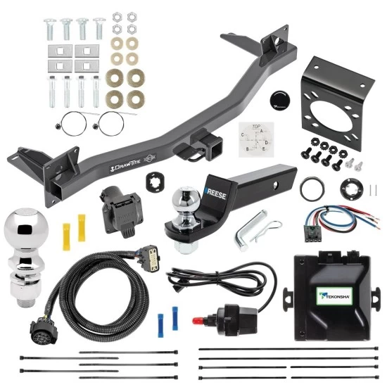 For 2018-2023 Chevrolet Traverse Trailer Hitch Tow PKG w/ Tekonsha Prodigy iD Bluetooth Wireless Brake Control + 7-Way RV Wiring + 2" & 2-5/16" Ball & Drop Mount By Draw-Tite