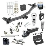 For 2018-2023 Chevrolet Traverse Trailer Hitch Tow PKG w/ 4-Flat Wiring + Starter Kit Ball Mount w/ 2" Drop & 2" Ball + 2-5/16" Ball + Wiring Bracket + Dual Hitch & Coupler Locks + Hitch Cover + Wiring Tester + Ball Lube +Electric G