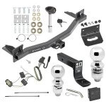 For 2018-2023 Buick Enclave Trailer Hitch Tow PKG w/ 4-Flat Wiring + Ball Mount w/ 4" Drop + 2" Ball + 2-5/16" Ball + Wiring Bracket + Hitch Lock + Hitch Cover By Draw-Tite