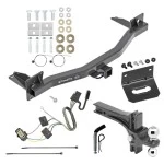 For 2018-2023 Buick Enclave Trailer Hitch Tow PKG w/ 4-Flat Wiring Harness + Dual Adjustable Drop Rise Ball Ball Mount 2" & 2-5/16" Trailer Balls + Pin/Clip + Wiring Bracket By Draw-Tite