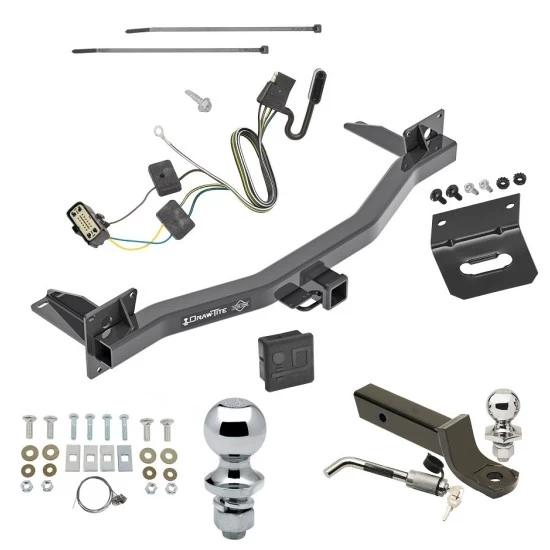 Ultimate Tow Package For 18-23 Chevrolet Traverse 2024 Limited 18-24 Buick Enclave All Models Trailer Hitch w/ Wiring 2" Drop Mount Dual 2" and 1-7/8" Ball Lock Bracket Cover 2" Receiver