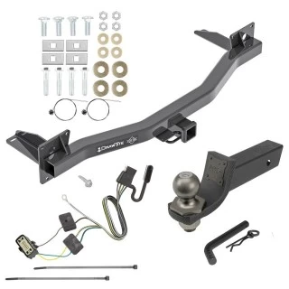 For 2018-2023 Chevrolet Traverse Trailer Hitch Tow PKG w/ 4-Flat Wiring + Interlock Tactical Starter Kit w/ 2" Drop & 2" Ball By Draw-Tite