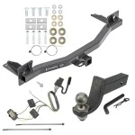 For 2018-2023 Chevrolet Traverse Trailer Hitch Tow PKG w/ 4-Flat Wiring + Interlock Tactical Starter Kit w/ 3-1/4" Drop & 2" Ball By Draw-Tite