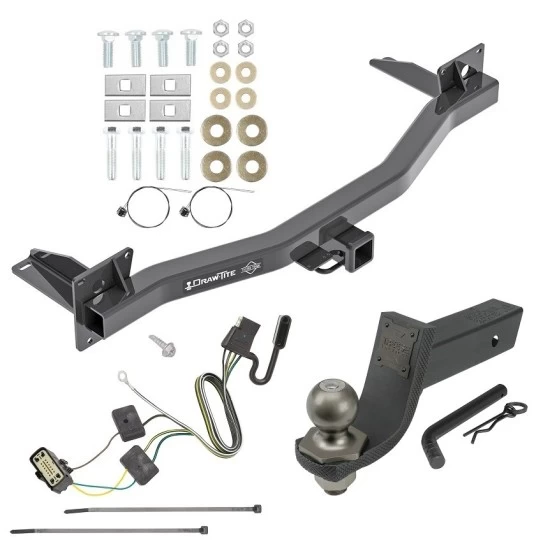 For 2018-2023 Chevrolet Traverse Trailer Hitch Tow PKG w/ 4-Flat Wiring + Interlock Tactical Starter Kit w/ 3-1/4" Drop & 2" Ball By Draw-Tite