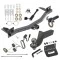 For 2018-2023 Buick Enclave Trailer Hitch Tow PKG w/ 4-Flat Wiring + Interlock Tactical Starter Kit w/ 3-1/4" Drop & 2" Ball + Tactical Hook & Shackle Mount + Tactical Dogbone Lock + Wiring Bracket By Draw-Tite