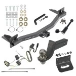 For 2018-2023 Buick Enclave Trailer Hitch Tow PKG w/ 4-Flat Wiring + Interlock Tactical Starter Kit w/ 3-1/4" Drop & 2" Ball + Tactical Dogbone Lock + Wiring Bracket By Draw-Tite