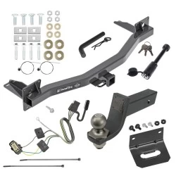 For 2018-2024 Buick Enclave Trailer Hitch Tow PKG w/ 4-Flat Wiring + Interlock Tactical Starter Kit w/ 3-1/4" Drop & 2" Ball + Tactical Dogbone Lock + Wiring Bracket By Draw-Tite