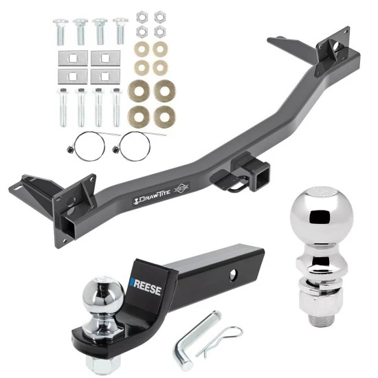 For 2018-2023 Chevrolet Traverse Trailer Hitch Tow PKG w/ Starter Kit Ball Mount w/ 2" Drop & 2" Ball + 2-5/16" Ball By Draw-Tite