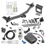 For 2018-2023 Buick Enclave Trailer Hitch kit by: Draw-Tite For 2018-2023 Buick Enclave Trailer Hitch Tow PKG w/ 6K Round Bar Weight Distribution Hitch w/ 2-5/16" Ball + 2" Ball + Pin/Clip + Pro Series Pilot Brake Control + Generic BC Wiring Adapter + 7-Way RV Wiring By Draw-Tite