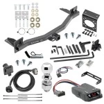 For 2018-2024 Buick Enclave Trailer Hitch Tow PKG w/ 6K Round Bar Weight Distribution Hitch w/ 2-5/16" Ball + 2" Ball + Pin/Clip + Tekonsha Brakeman IV Brake Control + Generic BC Wiring Adapter + 7-Way RV Wiring By Draw-Tite