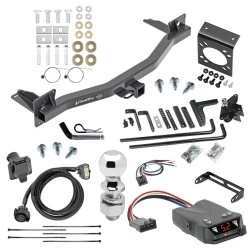 For 2018-2024 Buick Enclave Trailer Hitch Tow PKG w/ 6K Round Bar Weight Distribution Hitch w/ 2-5/16" Ball + 2" Ball + Pin/Clip + Tekonsha Brakeman IV Brake Control + Generic BC Wiring Adapter + 7-Way RV Wiring By Draw-Tite