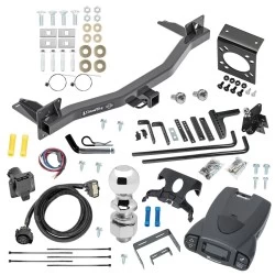 For 2018-2024 Buick Enclave Trailer Hitch Tow PKG w/ 6K Round Bar Weight Distribution Hitch w/ 2-5/16" Ball + 2" Ball + Pin/Clip + Tekonsha Prodigy P3 Brake Control + 7-Way RV Wiring By Draw-Tite