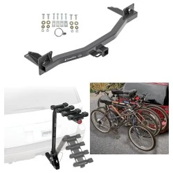 Trailer Hitch w/ 4 Bike Rack For 18-23 Chevy Traverse 24-25 Limited 18-24 Buick Enclave Approved for Recreational & Offroad Use Carrier for Adult Woman or Child Bicycles Foldable