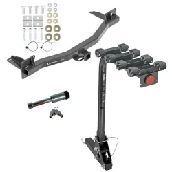 For 18-23 Chevy Traverse 24-25 Limited 18-24 Buick Enclave Trailer Hitch Tow PKG w/ 4 Bike Carrier Rack + Hitch Lock By Draw-Tite