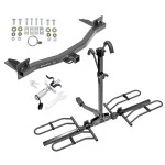 Trailer Tow Hitch For 18-23 Chevy Traverse 24-25 Limited 18-24 Buick Enclave Platform Style 2 Bike Rack w/ Anti Rattle Hitch Lock