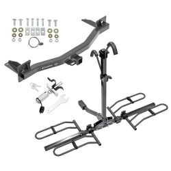 Trailer Tow Hitch For 18-23 Chevy Traverse 24-25 Limited 18-24 Buick Enclave Platform Style 2 Bike Rack w/ Anti Rattle Hitch Lock