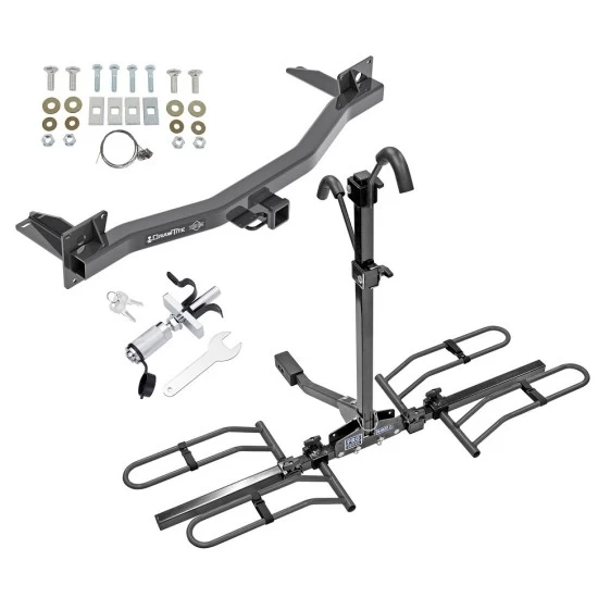 Trailer Tow Hitch For 18-23 Chevy Traverse 24-25 Limited 18-24 Buick Enclave Platform Style 2 Bike Rack w/ Anti Rattle Hitch Lock
