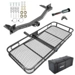 For 2018-2023 Chevrolet Traverse Trailer Hitch Tow PKG w/ 60" x 24" Cargo Carrier + Cargo Bag + Hitch Lock By Draw-Tite