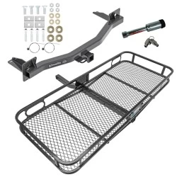 For 18-23 Chevy Traverse 24-25 Limited 18-24 Buick Enclave Trailer Hitch Tow PKG w/ 60" x 24" Cargo Carrier + Hitch Lock By Draw-Tite