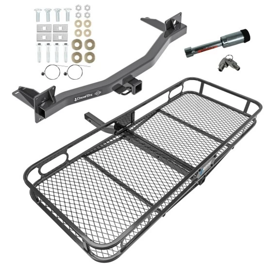 For 2018-2023 Buick Enclave Trailer Hitch Tow PKG w/ 60" x 24" Cargo Carrier + Hitch Lock By Draw-Tite