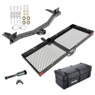 For 2018-2023 Buick Enclave Trailer Hitch Tow PKG w/ 48" x 20" Cargo Carrier + Cargo Bag + Hitch Lock By Draw-Tite