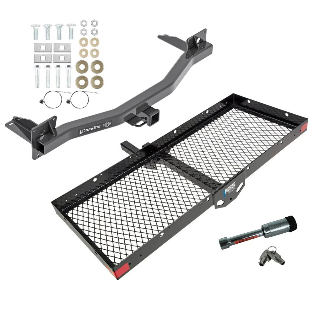 For 2018-2023 Buick Enclave Trailer Hitch Tow PKG w/ 48" x 20" Cargo Carrier + Hitch Lock By Draw-Tite