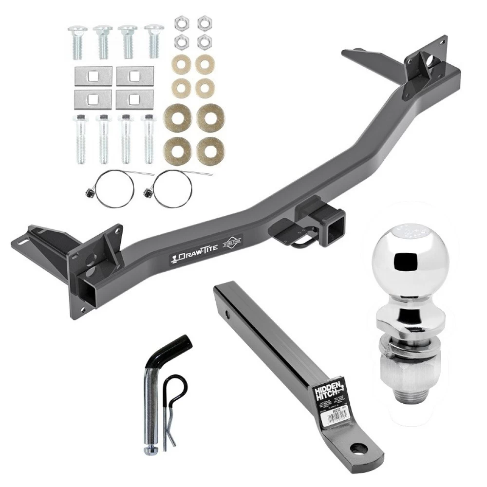 For 2018-2023 Buick Enclave Trailer Hitch Tow PKG w/ Extended 16" Long Ball Mount w/ 2" Drop + Pin/Clip + 2" Ball By Draw-Tite