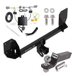 Tow Package For 16-25 Volvo XC90 Recharge Trailer Hitch w/ Wiring 2" Drop Mount 2" Ball 2" Receiver