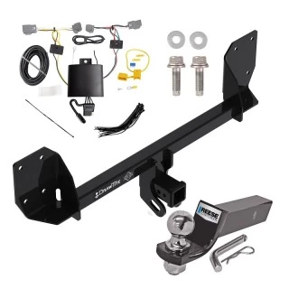 Tow Package For 16-25 Volvo XC90 Recharge Trailer Hitch w/ Wiring 2" Drop Mount 2" Ball 2" Receiver