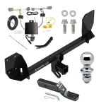 Trailer Tow Hitch For 16-25 Volvo XC90 Recharge Complete Package w/ Wiring and 1-7/8" Ball