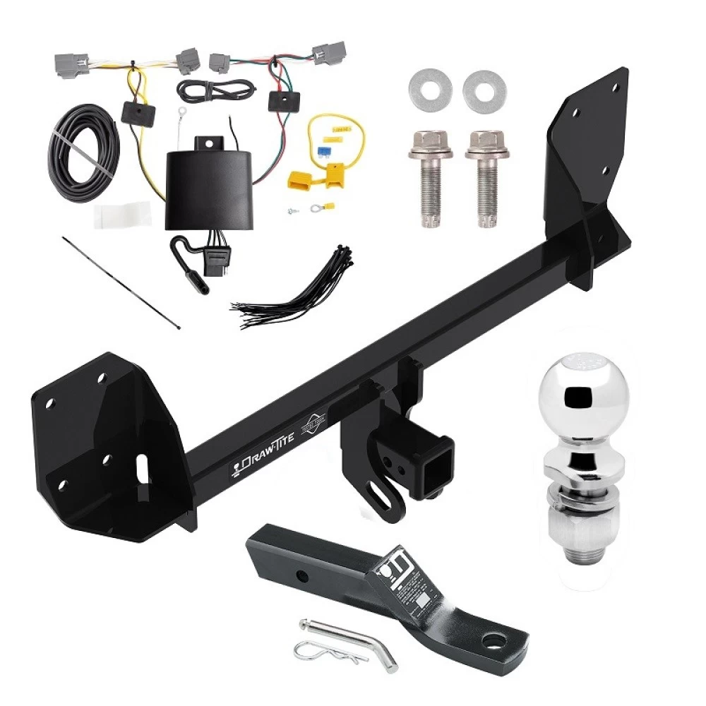 Trailer Tow Hitch For 16-25 Volvo XC90 Recharge Complete Package w/ Wiring and 2" Ball