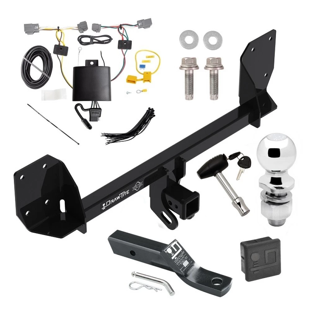 Trailer Tow Hitch For 16-25 Volvo XC90 Recharge Deluxe Package Wiring 2" Ball and Lock