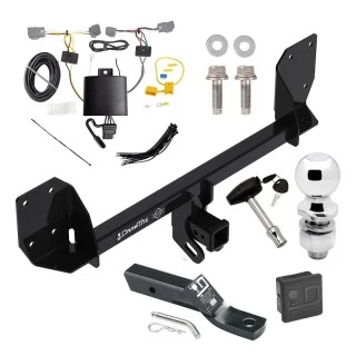 Trailer Tow Hitch For 16-25 Volvo XC90 Recharge Deluxe Package Wiring 2" Ball and Lock