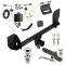 Ultimate Tow Package For 16-25 Volvo XC90 Recharge Trailer Hitch w/ Wiring 2" Drop Mount Dual 2" and 1-7/8" Ball Lock Bracket Cover 2" Receiver