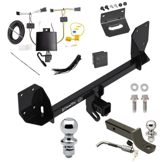Ultimate Tow Package For 18-27 Volvo XC60 All Models Trailer Hitch w/ Wiring 2" Drop Mount Dual 2" and 1-7/8" Ball Lock Bracket Cover 2" Receiver