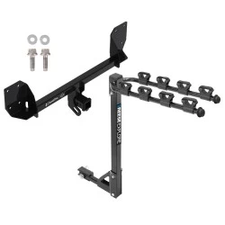 Trailer Tow Hitch w/ 4 Bike Rack For 16-25 Volvo XC90 18-27 XC60 tilt away adult or child arms fold down carrier