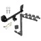 Trailer Tow Hitch w/ 4 Bike Rack For 16-25 Volvo XC90 18-27 XC60 tilt away adult or child arms fold down carrier w/ Lock and Cover