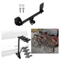 Trailer Hitch w/ 4 Bike Rack For 16-25 Volvo XC90 18-27 XC60 Approved for Recreational & Offroad Use Carrier for Adult Woman or Child Bicycles Foldable