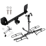 Trailer Tow Hitch For 16-25 Volvo XC90 18-27 XC60 Platform Style 2 Bike Rack w/ Anti Rattle Hitch Lock