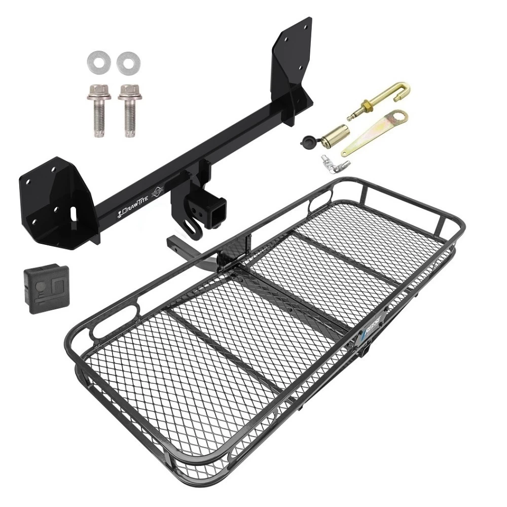 Trailer Tow Hitch For 16-25 Volvo XC90 18-27 XC60 Basket Cargo Carrier Platform Hitch Lock and Cover