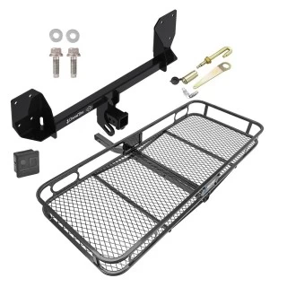 Trailer Tow Hitch For 16-25 Volvo XC90 18-27 XC60 Basket Cargo Carrier Platform Hitch Lock and Cover