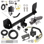 Trailer Hitch Tow Package w/ 7-Way RV Wiring For 16-25 Volvo XC90 Recharge w/ 2" Drop Mount 2" Ball Class 4 2" Receiver